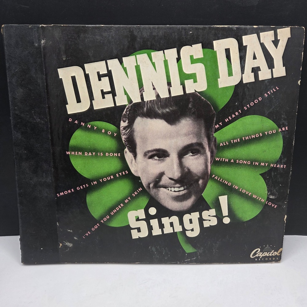 Dennis Day Sings Vintage 78 RPM 4-Disk Record Set Capitol A-5 Shamrock Cover